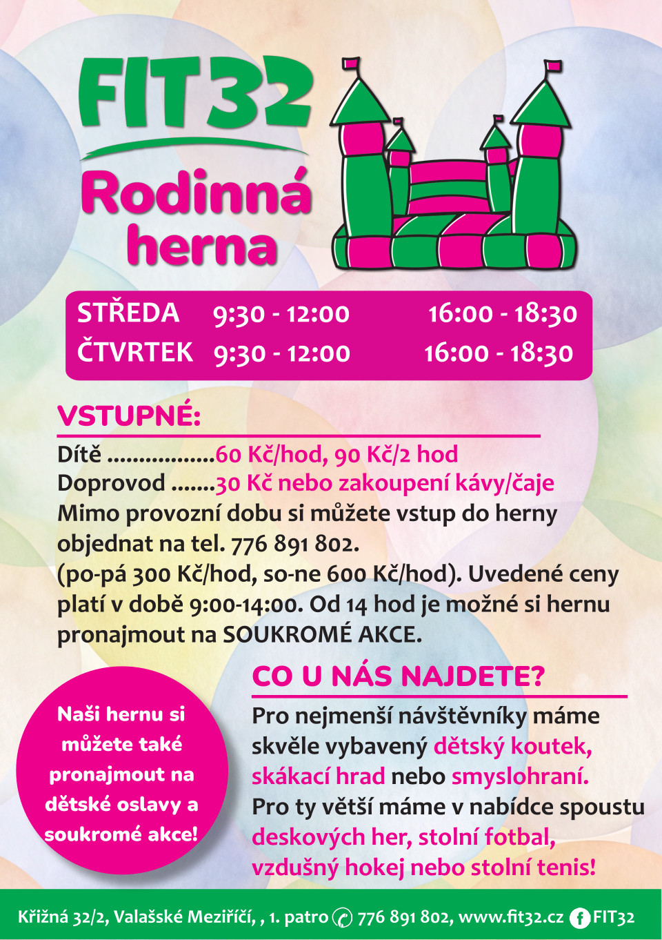 FIT32 - Rodinná herna